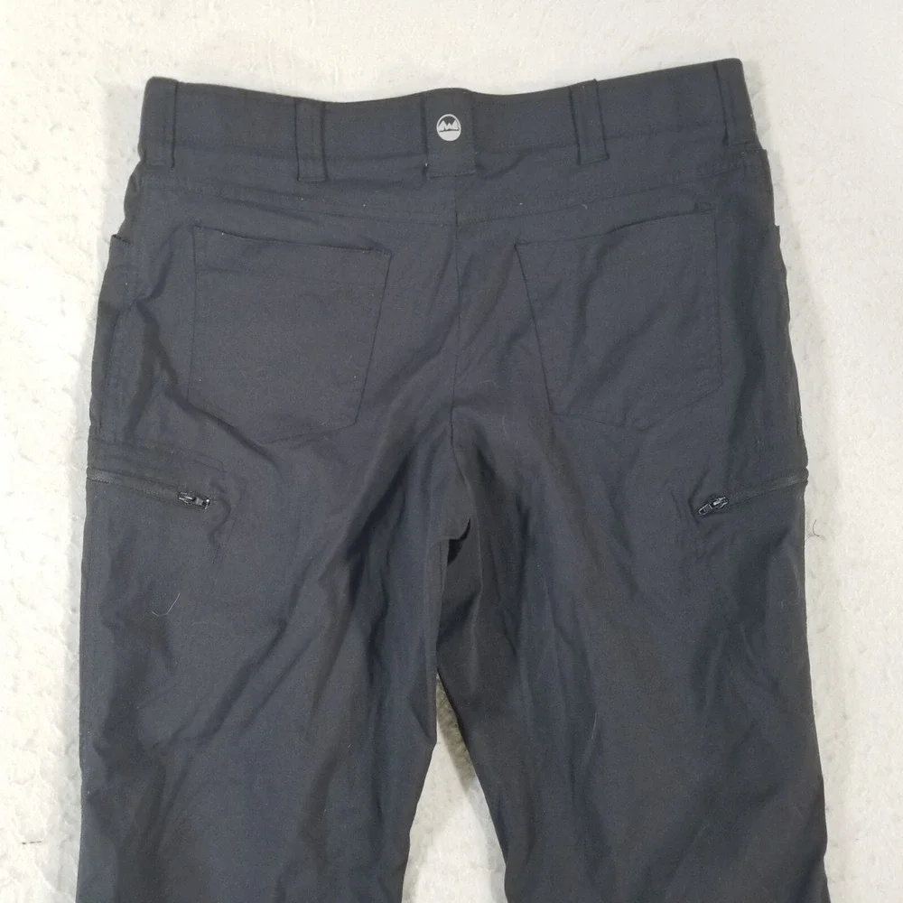 Wrangler outdoor cargo pants mens 38x30 black nylon stretch hiking comfort waist